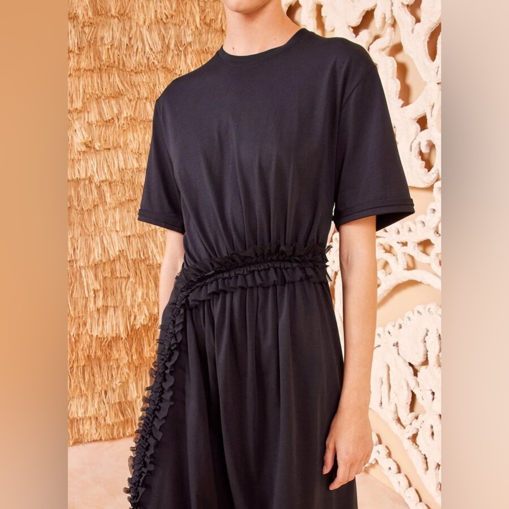 Ulla Johnson - Women’s Lilia Ruffle Organic Cotton Midi Dress